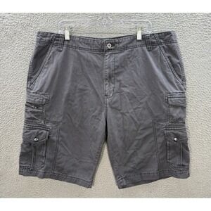 Plugg Shorts Mens 40 Gray Relaxed Cargo Workwear Outdoors Grunge Skater Y2K